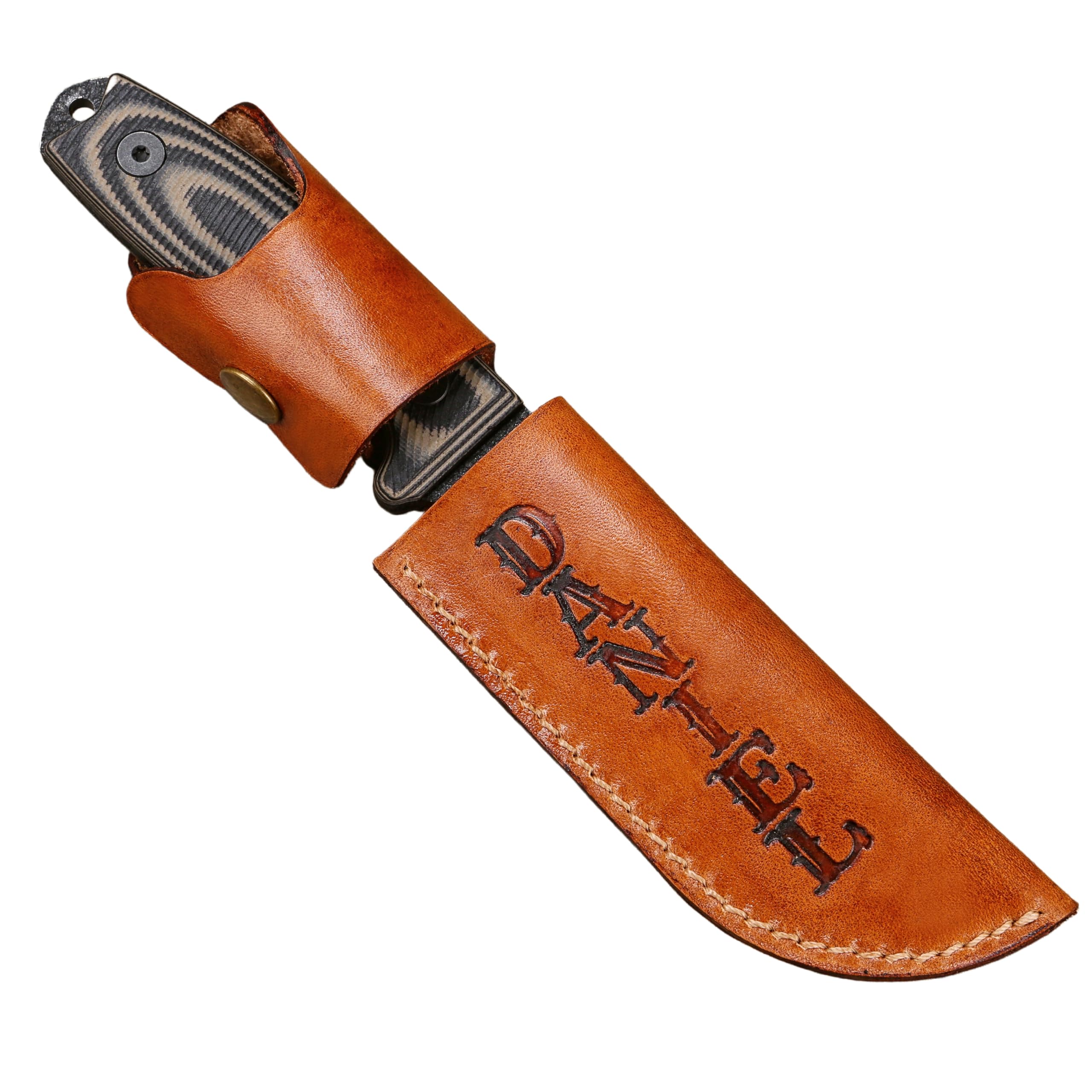 Vertical Carry Handcrafted Leather Knife Sheath Compatible with ESEE 4/5/6 Size Knives for Fixed Blade Knives, Vegetable Tanned Leather, Horizontal Scout and Vertical Belt Carry, Hand Stitched KSBSS