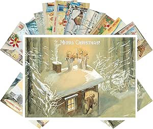 Large Stickers 24 Pcs (2.5"x3.5" Each) Smart Space Cats In Spacesuits And Rockets Vintage Postcards Retro Greeting Card Book Illustration