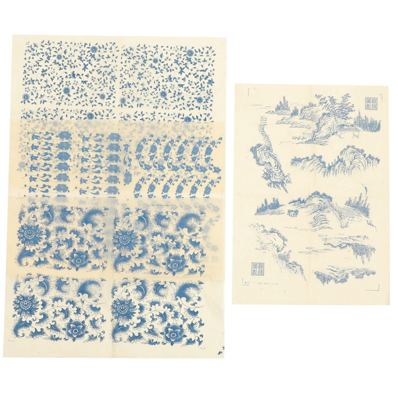 Operitacx 20feuilles Papier De Décalcomanie Antique Lot -glaçure pour à Haute Température Et Facile à Utiliser