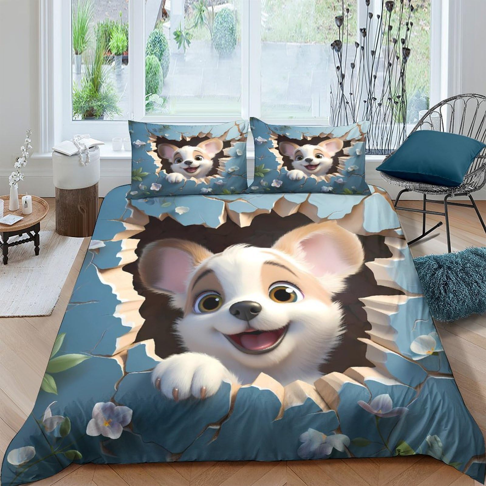 Ctjqhvkz Style-9 3D Printed Cute Cartoon Mouse Fitted Sheet Microfiber Fun Animal Pattern Mattress Cover For Bedroom Guest Room Dorm Decor Single（135X200cm）