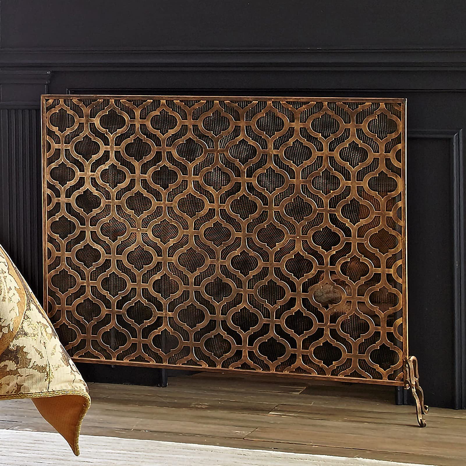 Amazon.co.jp: ファイヤーガード暖炉スクリーン高さ30インチ、高密度