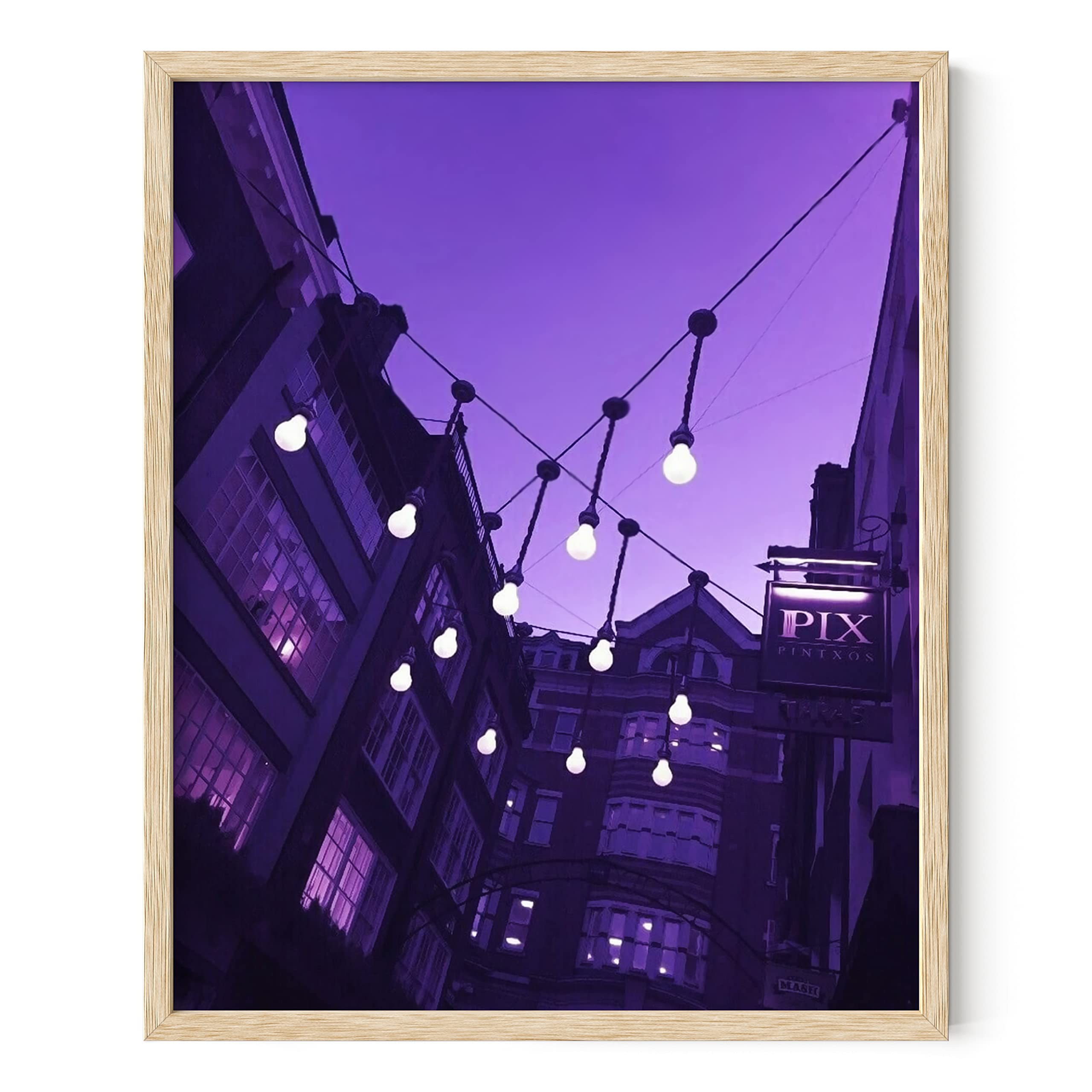 Amazon.co.jp: HAUS AND HUES 黒と紫の壁装飾 ネオンポスター