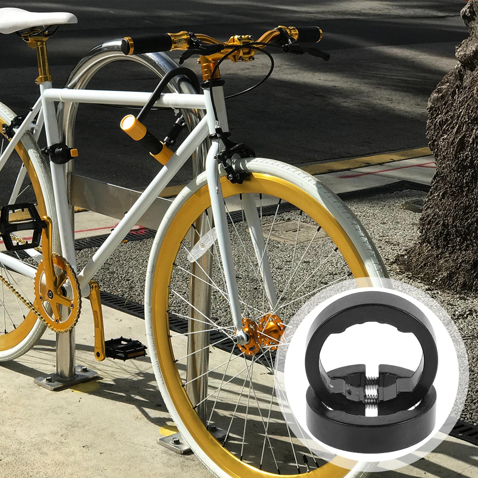 Anneaux de Serrage Fatigue et Stabilité Renforcée 8mm en Alliage D'aluminium Lot de 2 Guidon Noir pour Poignées de Vélo de Route et VTT