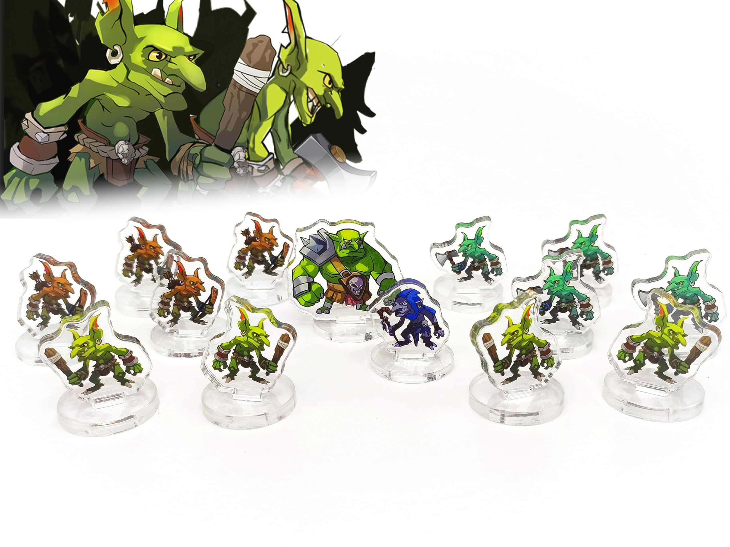 D&D 2D Miniatures, Enemies Pack, Acrylic, (Robber Pack)
