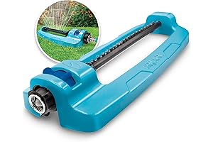 Aqua Joe Indestructible Metal Base Oscillating Sprinkler for Lawns Up to 3600 Square Feet