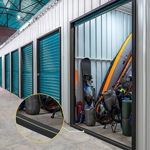 Miniatura 7 de Pangda Tira universal de sellado de umbral de puerta de garaje de 30 pies, tira de sellado de goma de repuesto, impermeable, resistente a la