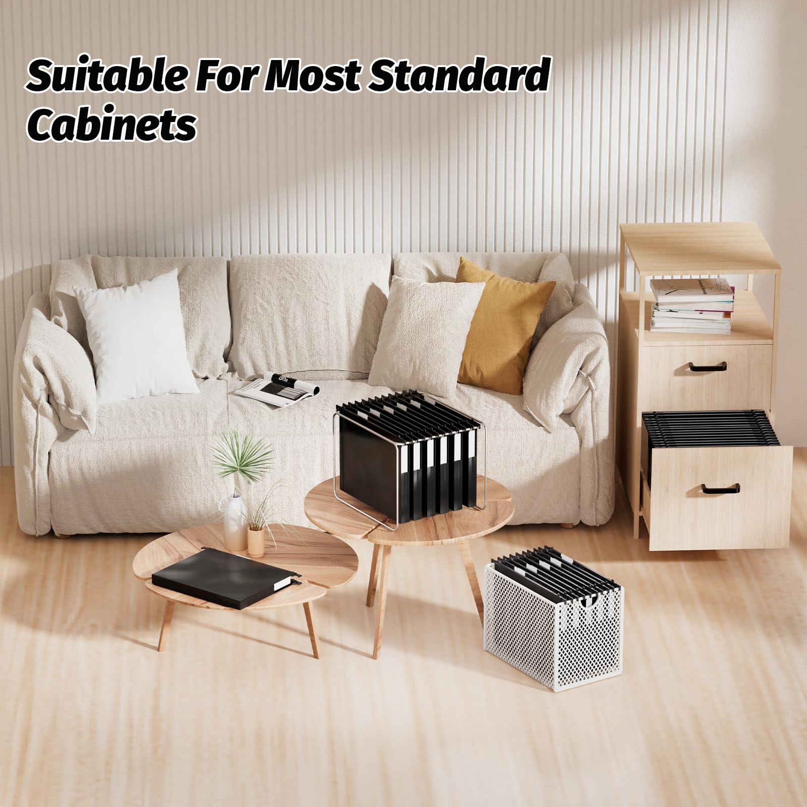 Shutex Carpetas colgantes de plástico de capacidad extra, paquete de 12 carpetas colgantes reforzadas tamaño carta, bolsillo de acordeón, expansión resistente de 1 pulgada, organizador de carpetas