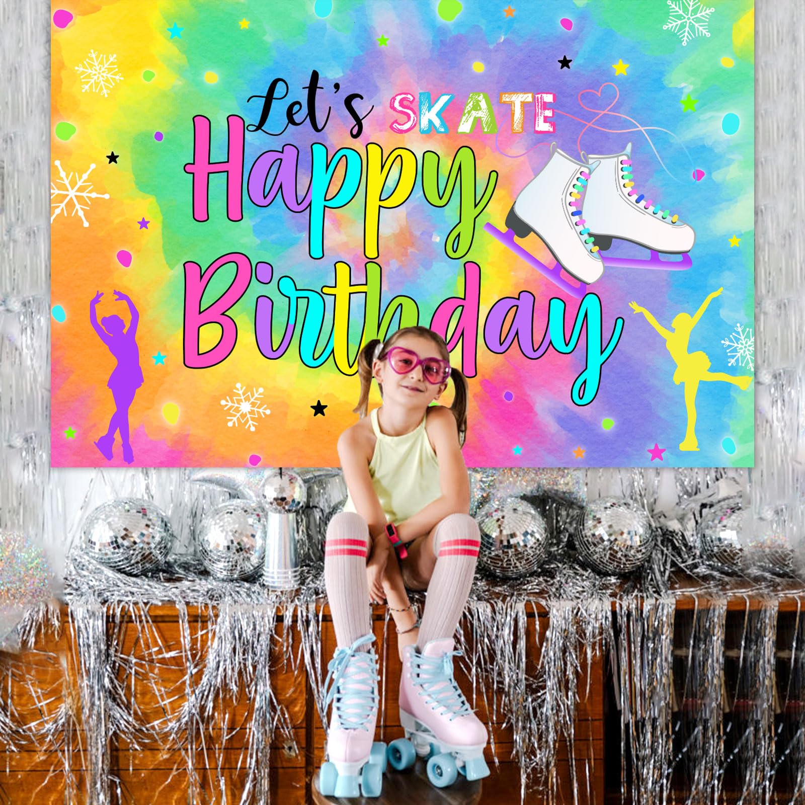 Skateboard-Hintergrund „Happy Birthday“ – 2,1x1,5m Fotohintergrund Für Coole Teenager-Partys
