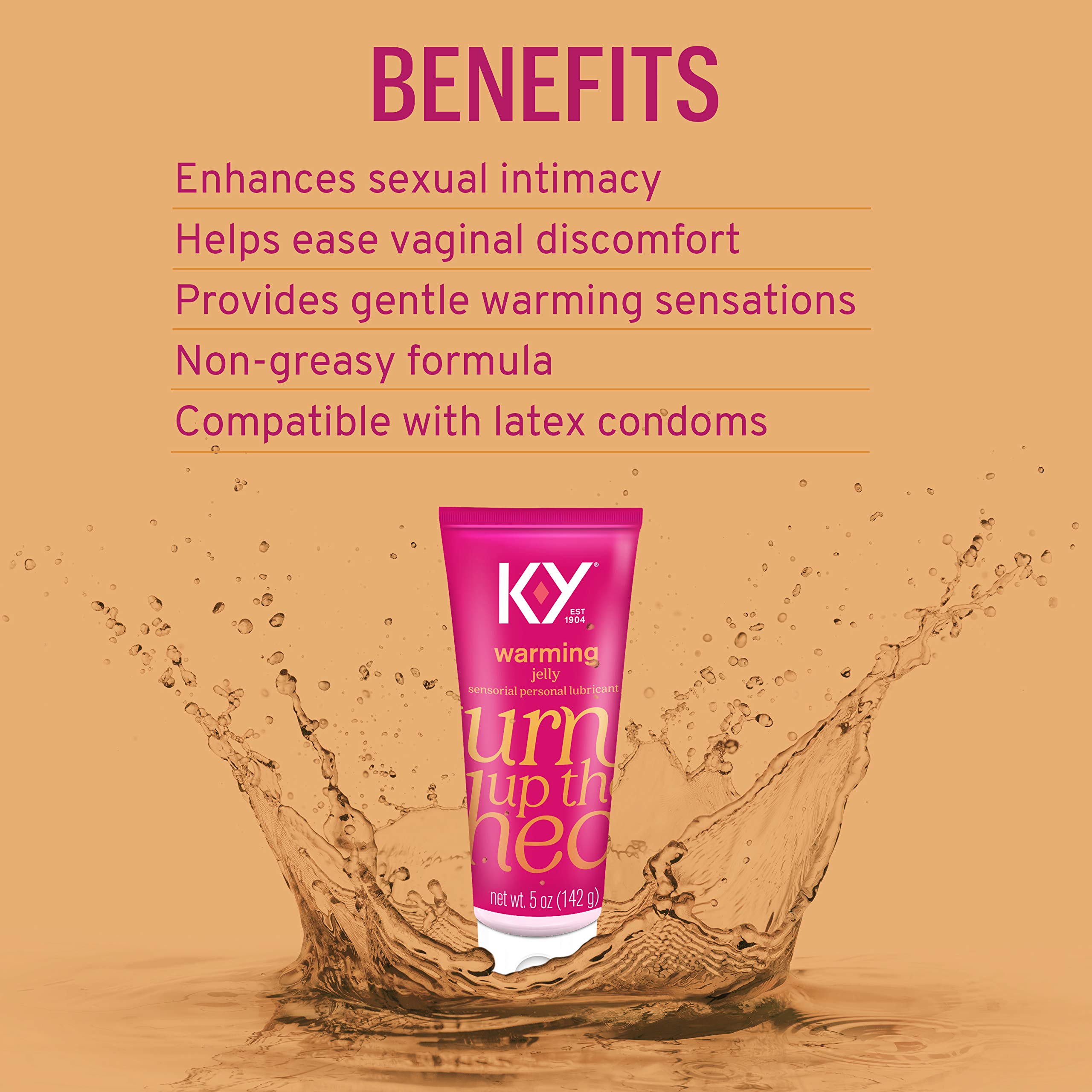 Buy KY Warming Jelly Lube, Sensorial Personal Lubricant, Glycol Based Formula, Safe to Use with