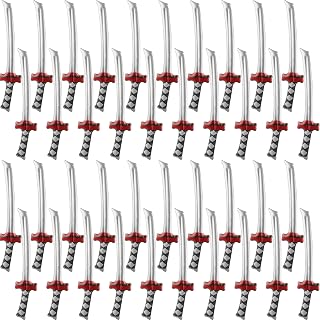 Fahacop 40 Pack 30 Inch Inflatable Samurai Swords Blow Up Ninja Sword Inflatable Katana Toys for Kids Halloween Ninja Cosplay Party Favors