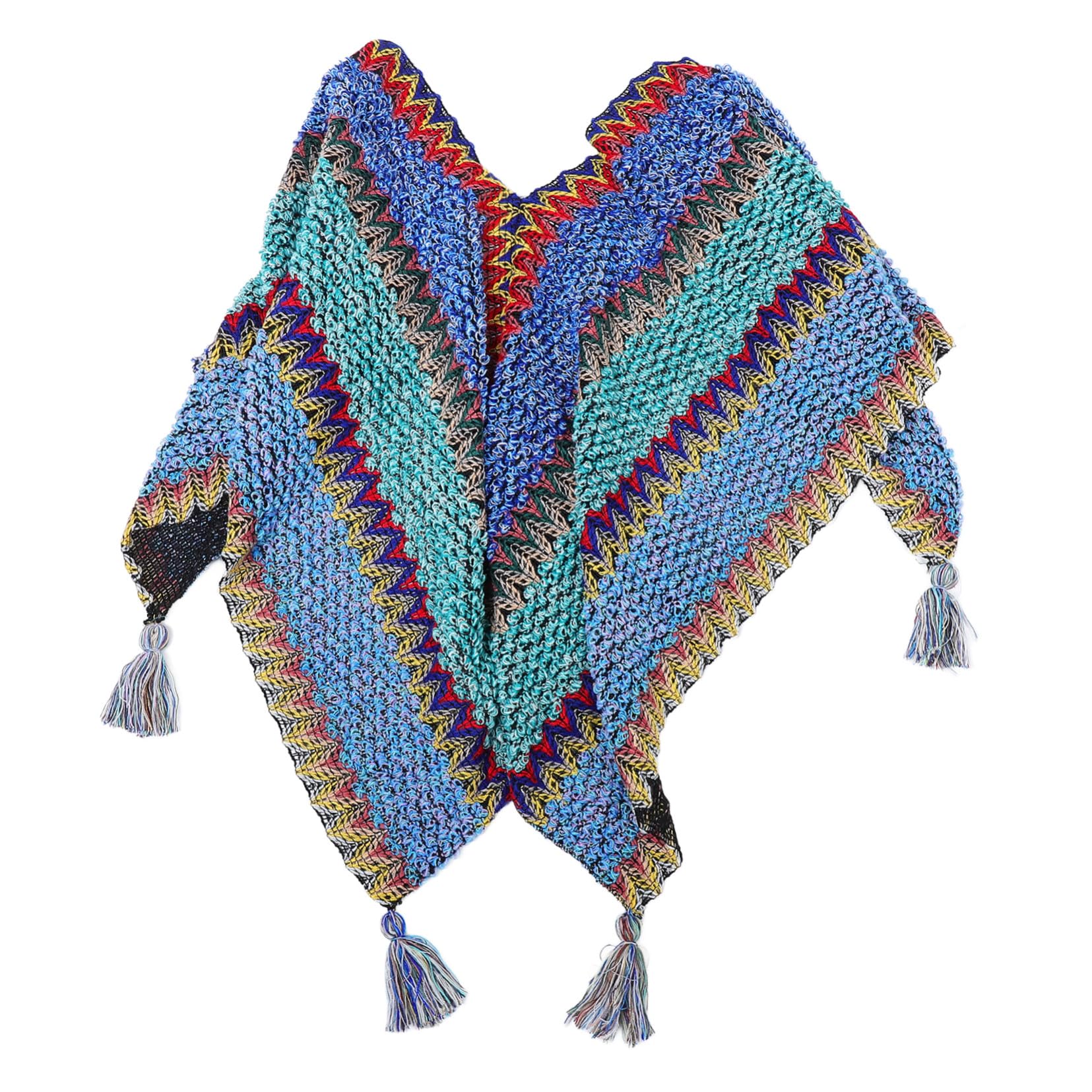 Manteau shawl ample type poncho femme chic texturé - 8