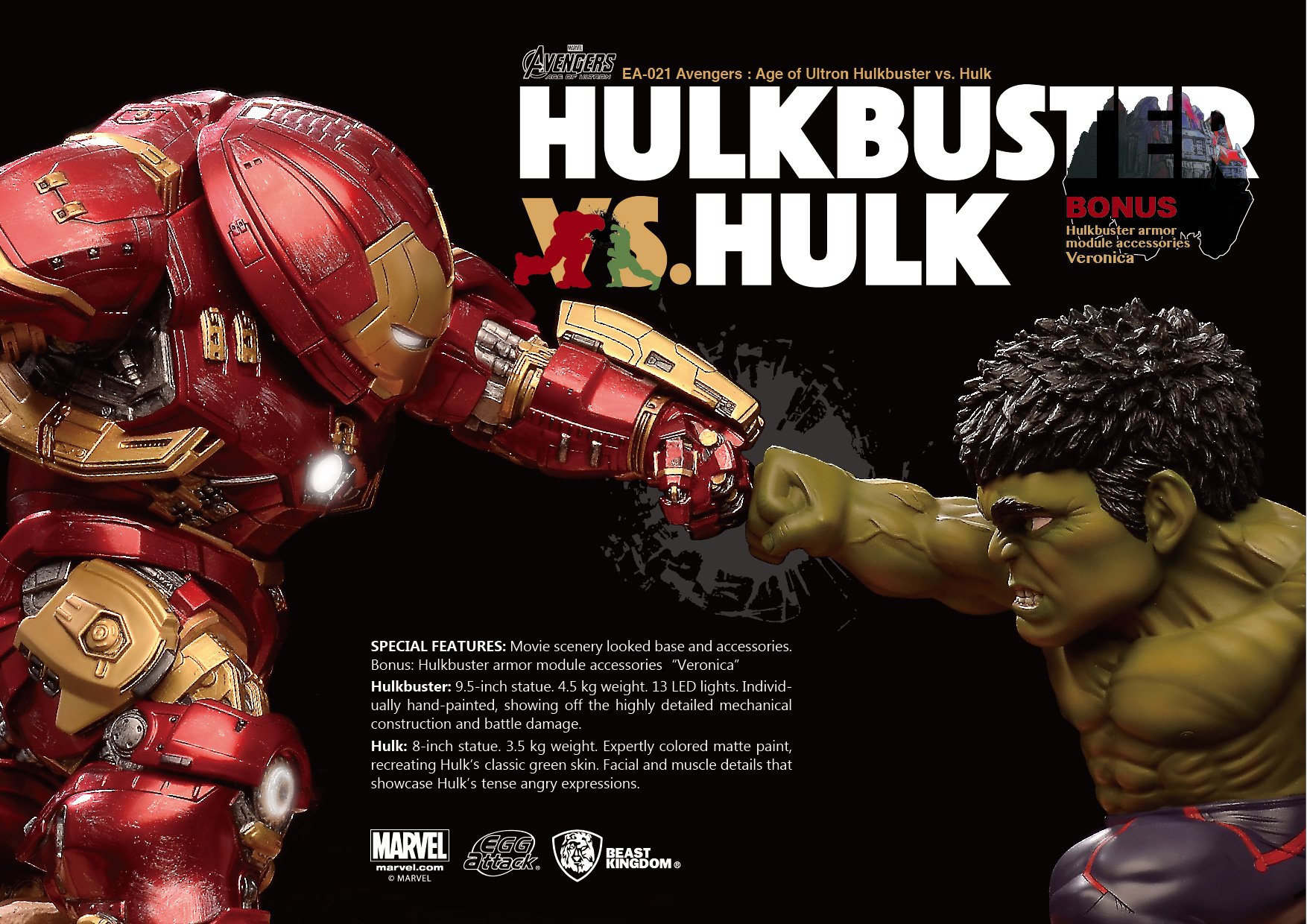 Amazon.com: Beast Kingdom Egg Attack021 Hulkbuster vs Hulk