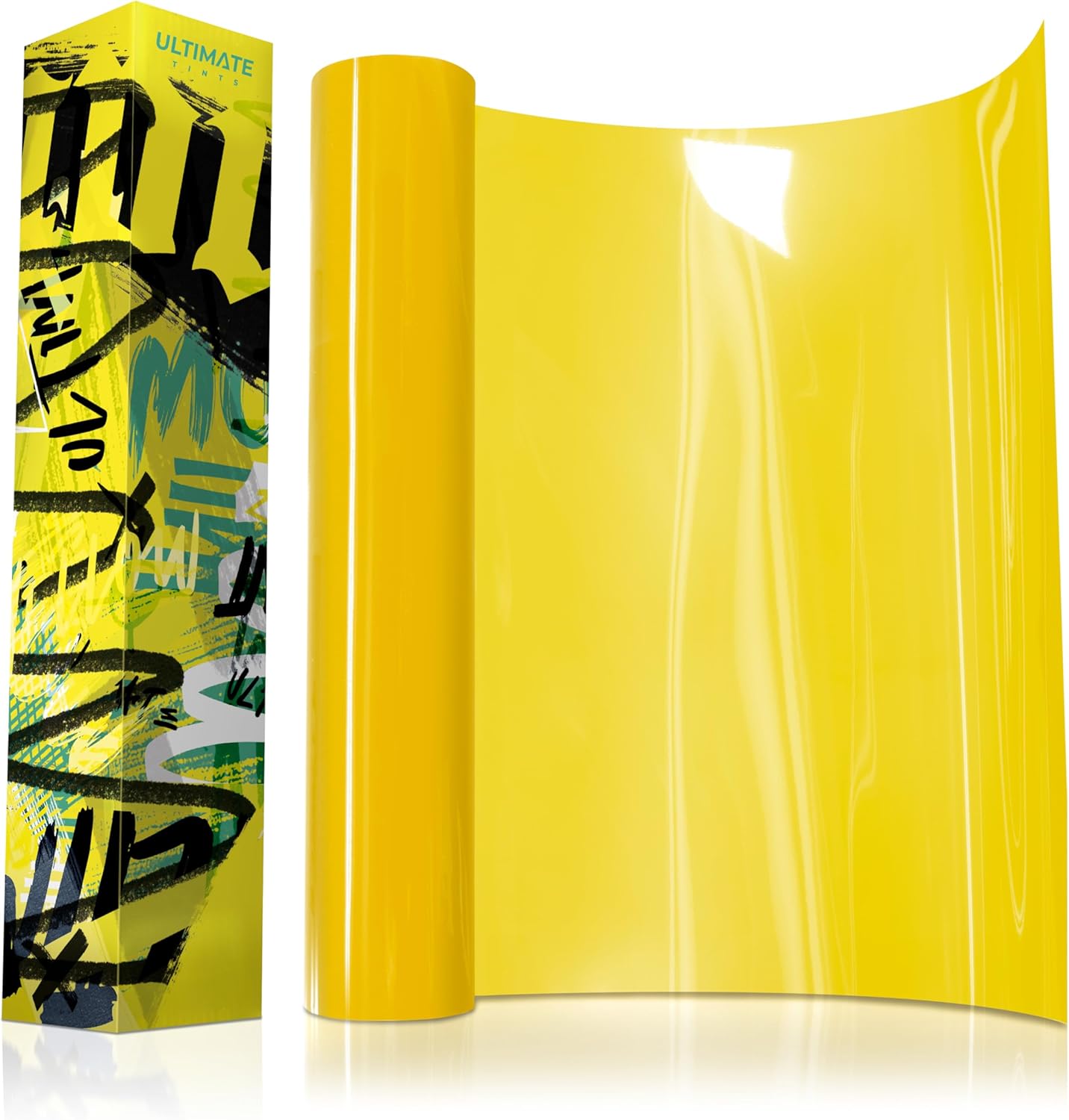 VViViD+ Ultimate Headlight Taillight Tint Vinyl Wrap (16" x 10ft, Yellow Tint)
