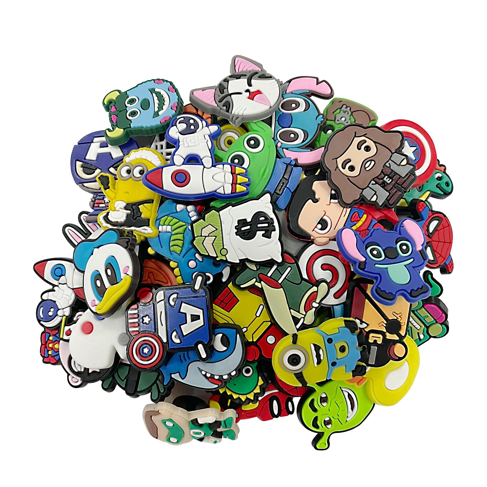 DDTKZC 50 PCS PVC Shoe Charms for Decoration Boys,Shoe Charm Kids Unisex (Boys 50)