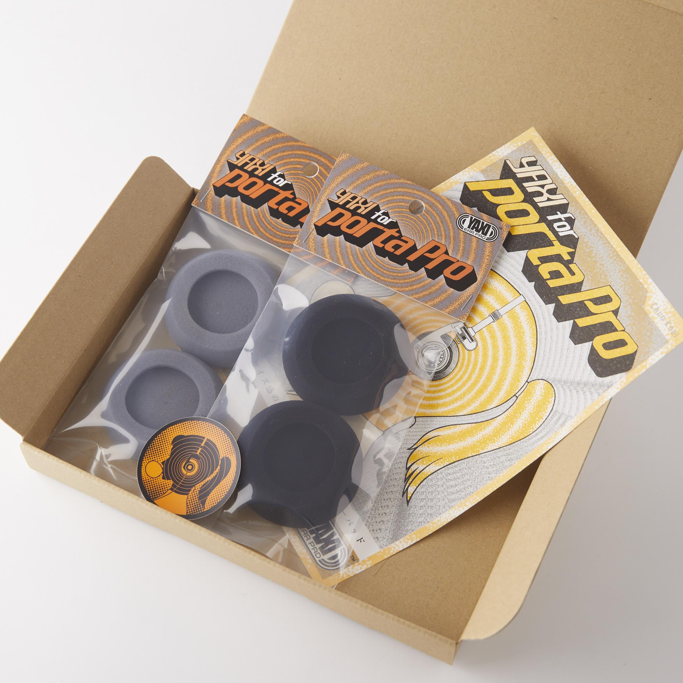 EARPADS for Koss PORTAPRO 2Pairs (Black+Grey)