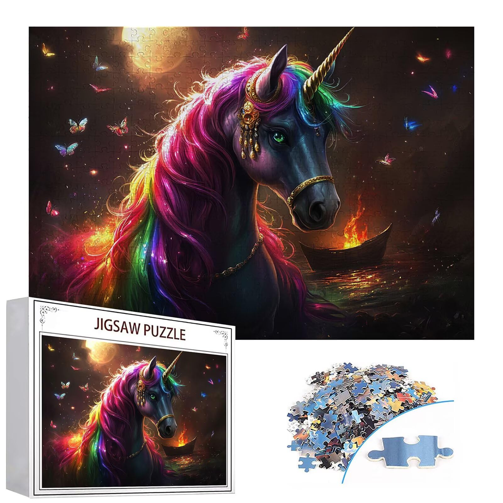 Puzzle 3000 elementów koń puzzle dla dorosłych łódź 122 x 81 cm unikalne rzemiosło klasyczne 3D drewniana układanka do rodzinnych gier aktywnych, układanka zrób to sam do dekoracji ścian domu