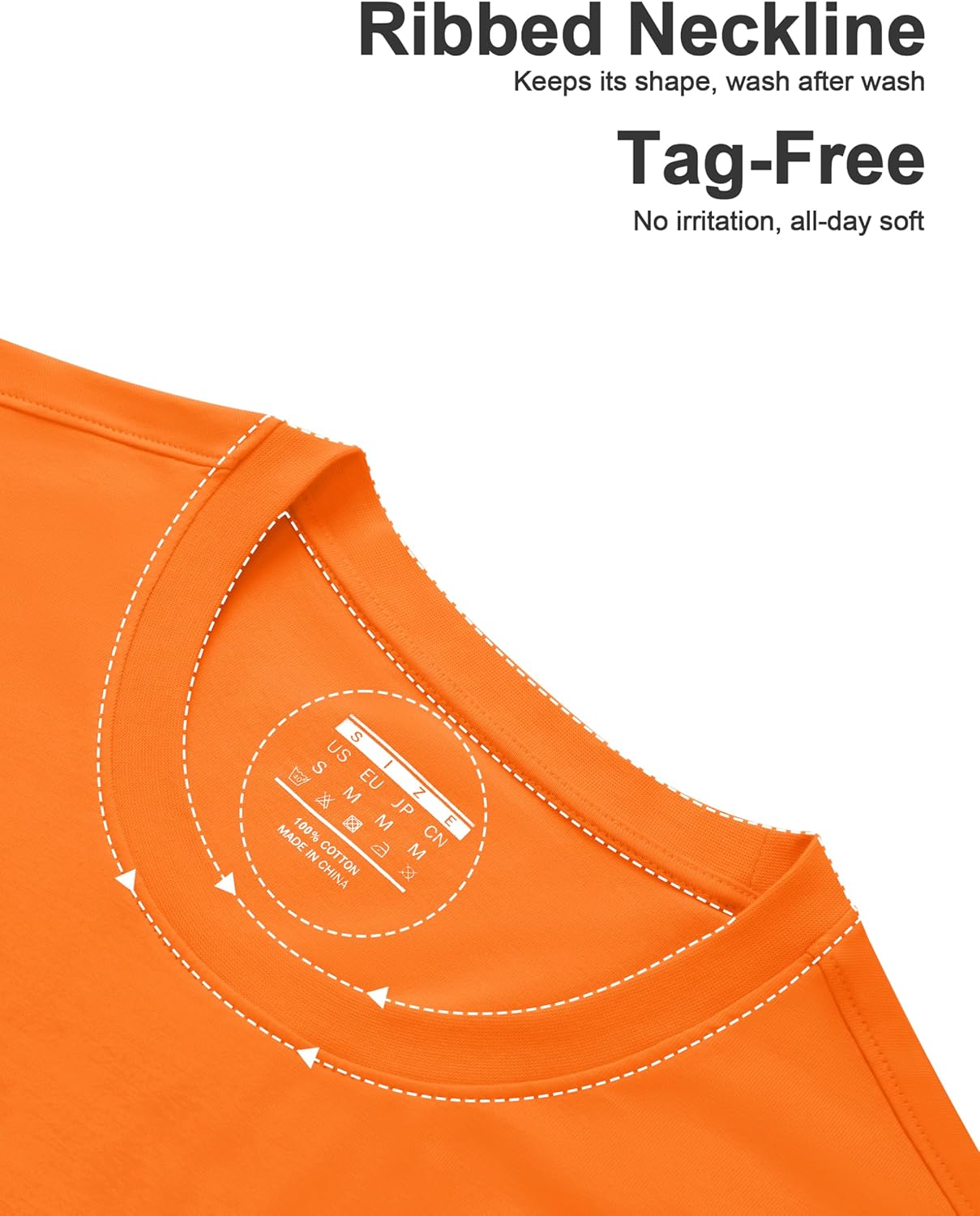 Cotrasen Men's T-Shirts Cotton Soft Short Sleeve Drop Shoulder T Shirts for Men Casual Loose Crew Neck Pocket Tee - Image 5