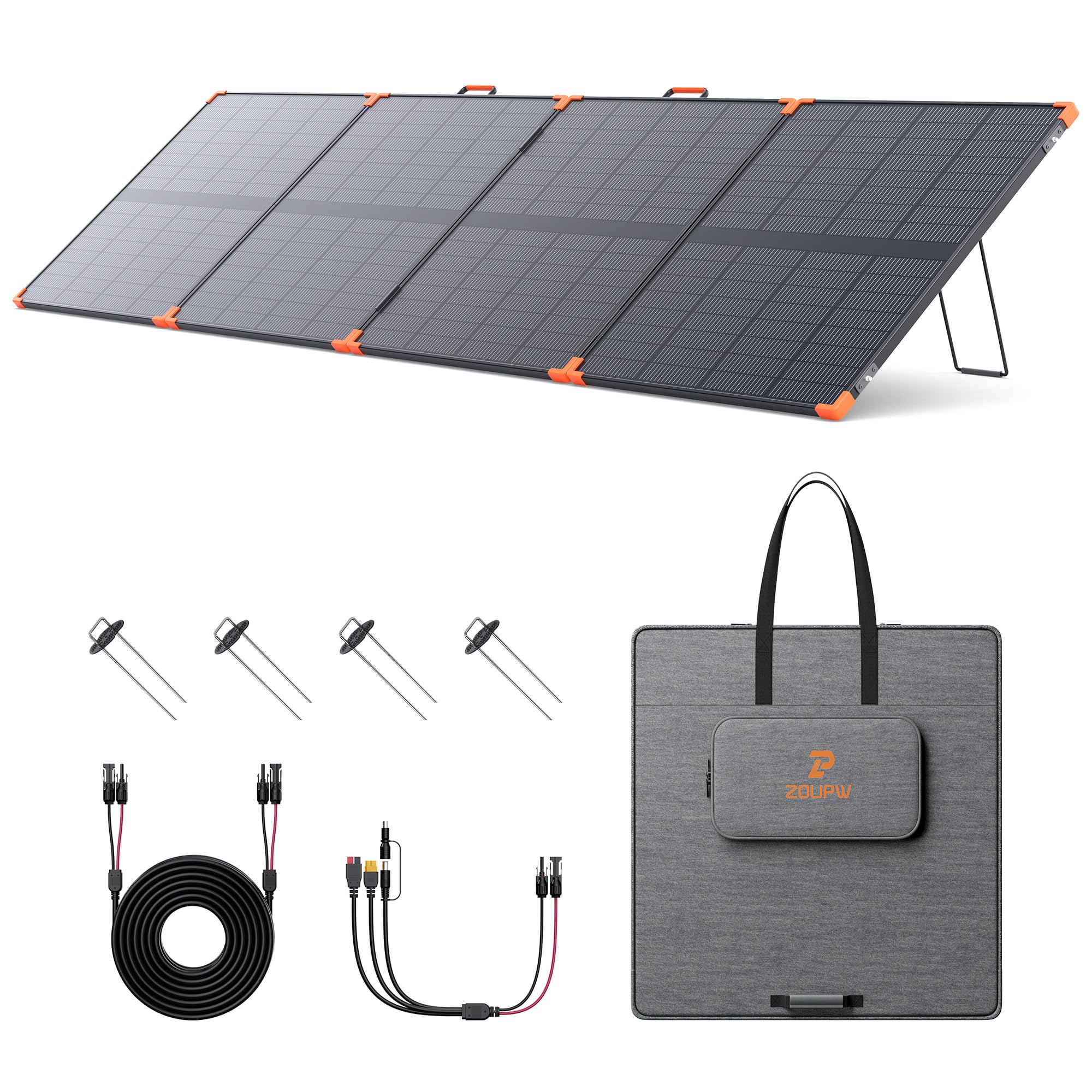 ZOUPW 450W PRO Bifacial Portable Solar Panel N-Type 16BB for Power Station