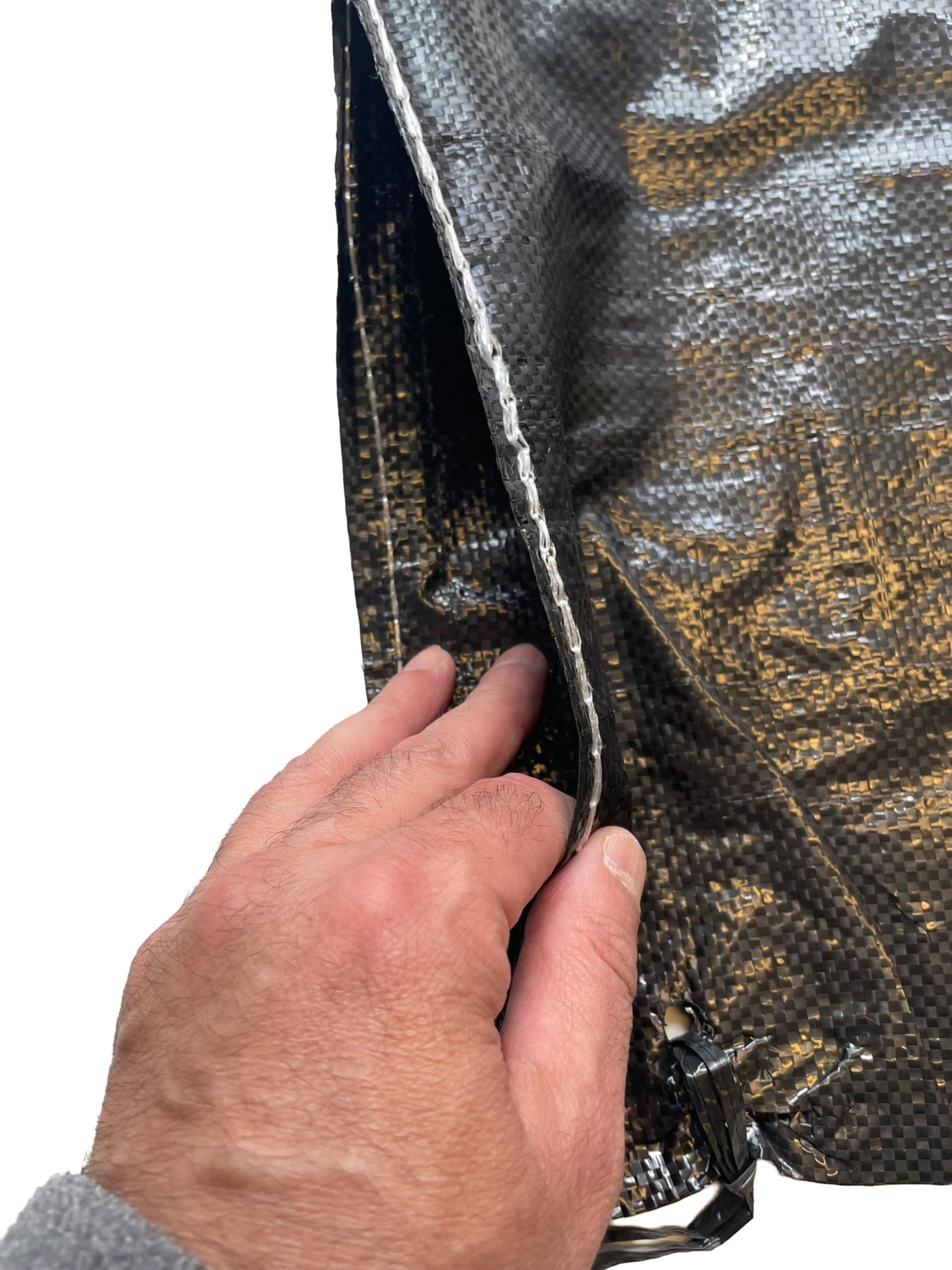 50 ELBSACK® Premium-Sandsäcke PP 60x30cm Schwarz mit Kopfsaum, UV-stabil
