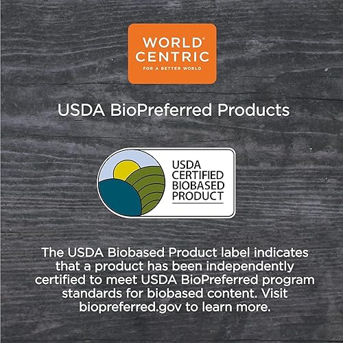Miniatura 10 de World Centric PL-SC-U7 Placas de fibra vegetal sin blanquear 100% compostables, 7 pulgadas (paquete de 1000)
