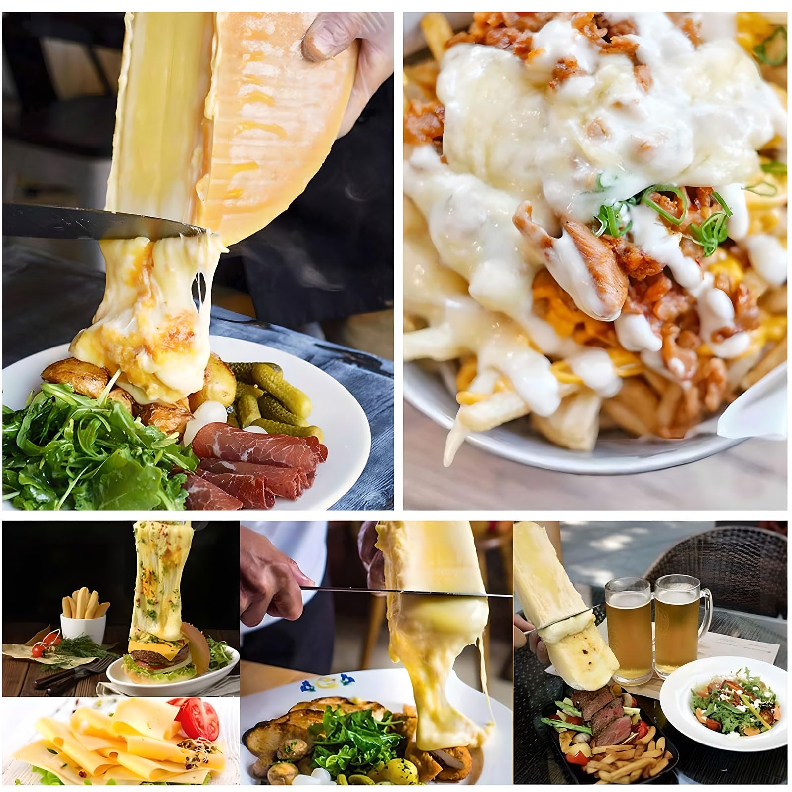 Elektryczny Grill Do Sera Raclette 750w, Komercyjna Maszyna Do Topienia Sera Z Podwójną Strefą Grzewczą I Regulowanym Kątem, Urządzenie Do Półokrągłych Serów Dla Restauracji Without small baking tray