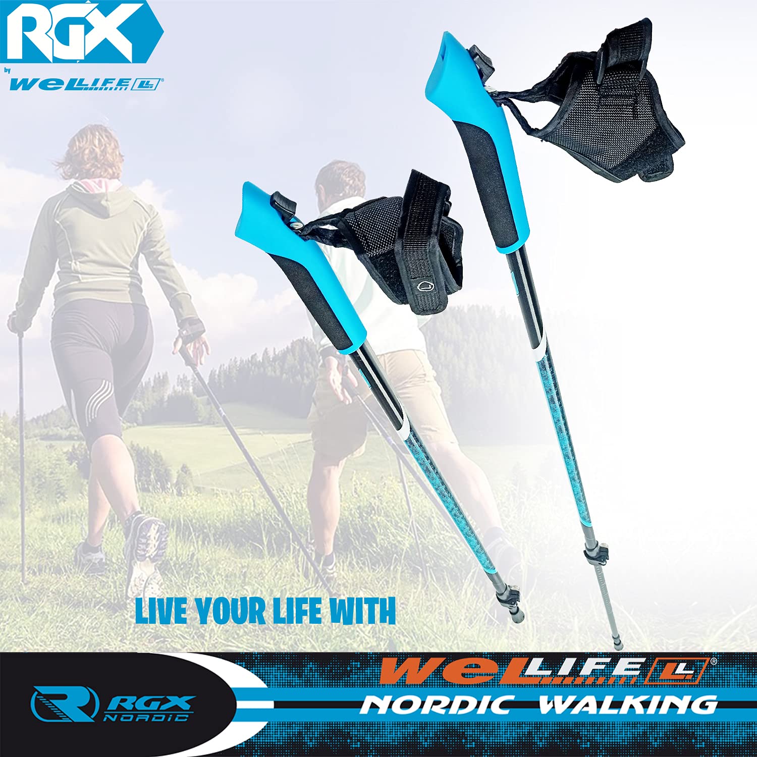 Bastones Trekking Plegables Bastones De Trekking De Aluminio