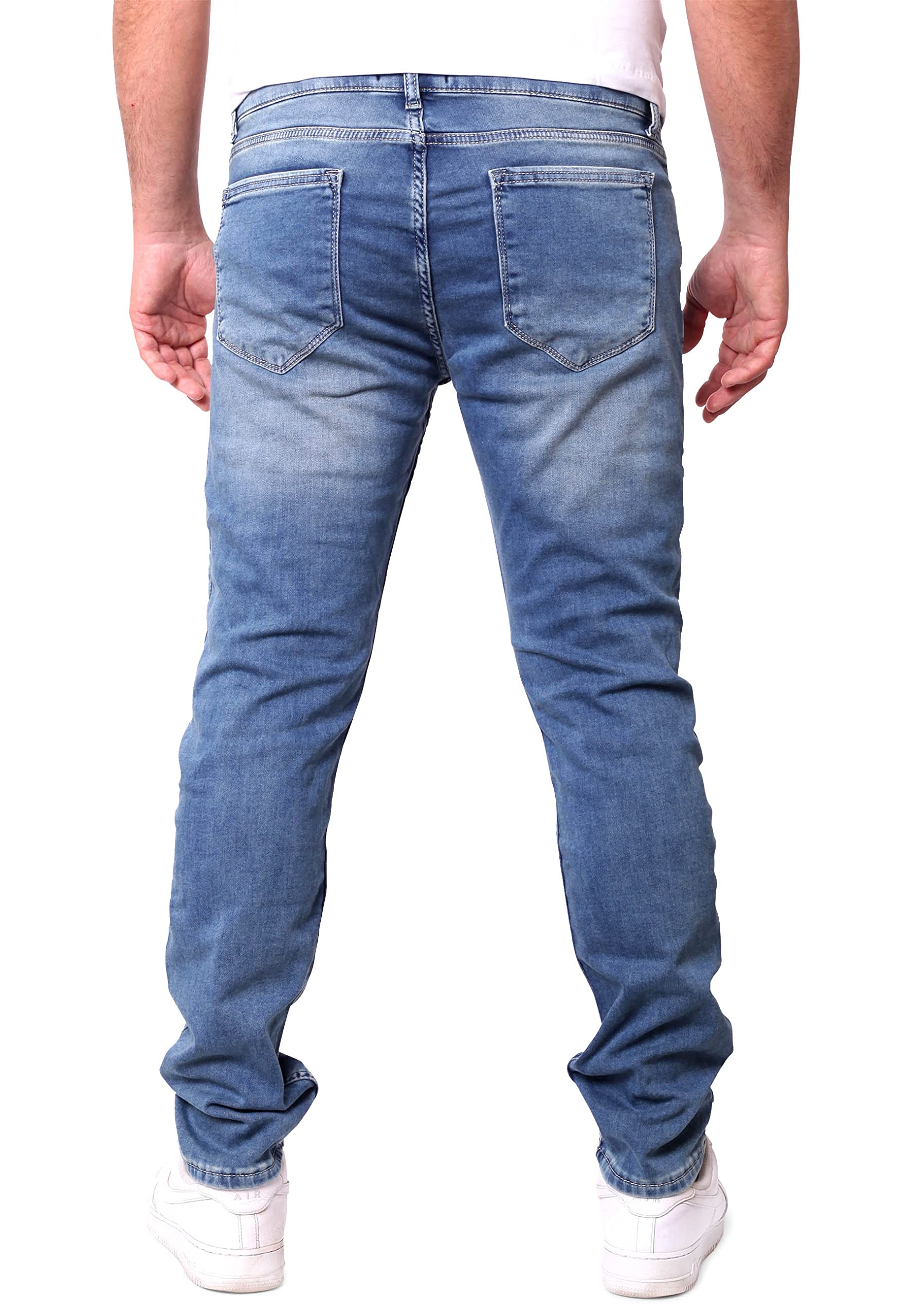 Reslad Jeans Herren Slim Fit - Sweathose in Jeansoptik l Stretch Denim Sweatjeans Männer Jeanshosen l Herrenjeans Hose RS-2088