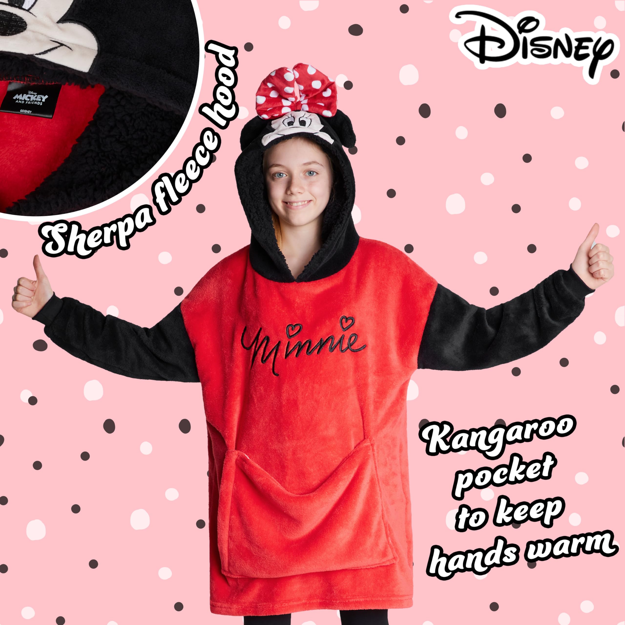 Disney Felpa Bambina - Felpa Coperta di Pile Taglia Unica - Felpa Oversize Bambini Ripiegabile A Cuscino - Stitch Gadget Ufficiale