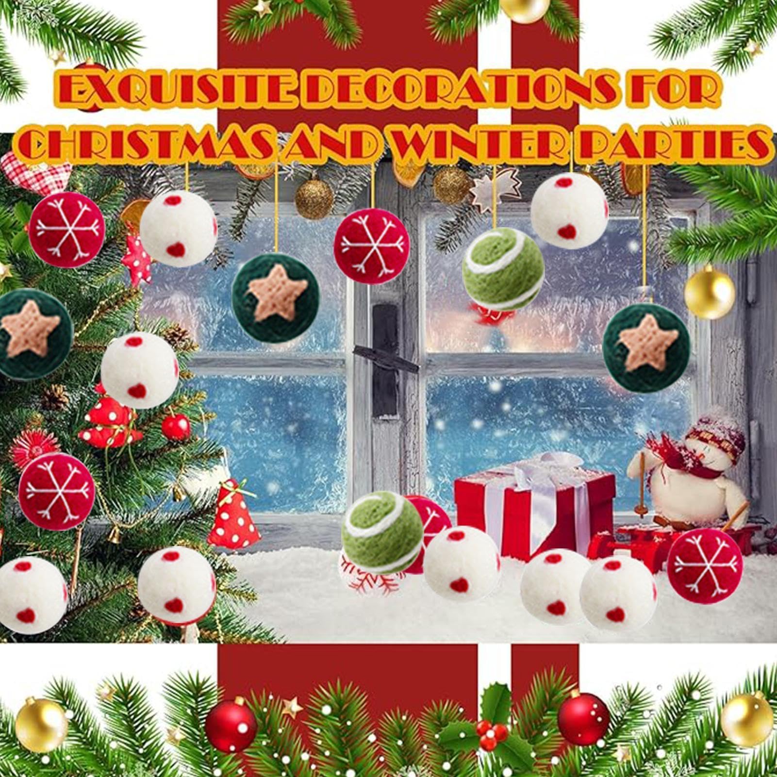 Amazon.co.jp: フェルト クリスマス ツリー ボール、クリスマス ツリー