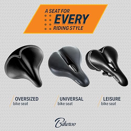 Miniatura 9 de Bikeroo Narrow Nose Road Bike Saddle - Chafe Rub Reduction for Comfort, Flexibility for Street Riding Commuting Stationary Bike Exercise