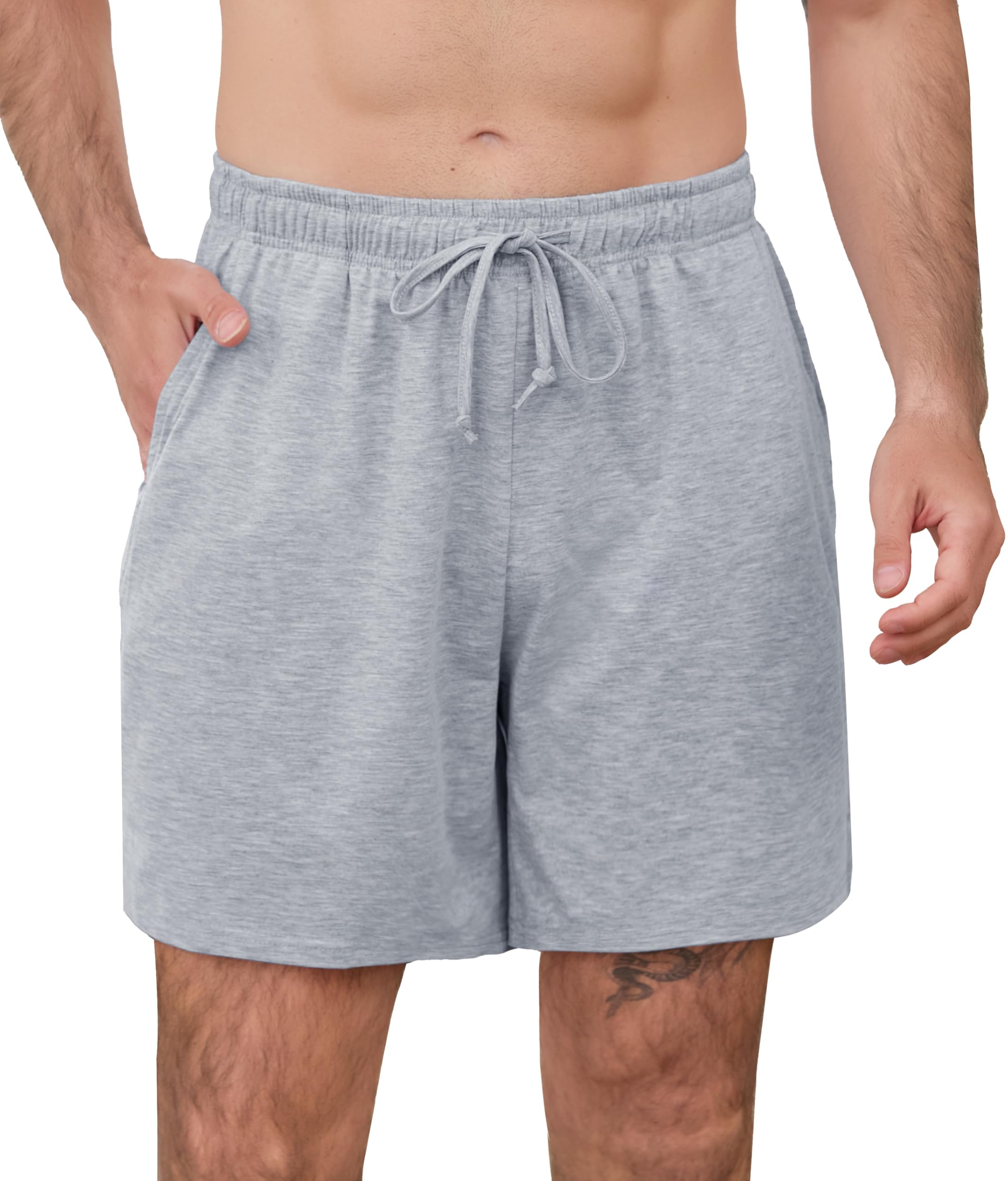 Wikoan Pantaloni Pigiama da Uomo Shorts Casual Estivi Comodi Pantaloni Cropped S-XXL