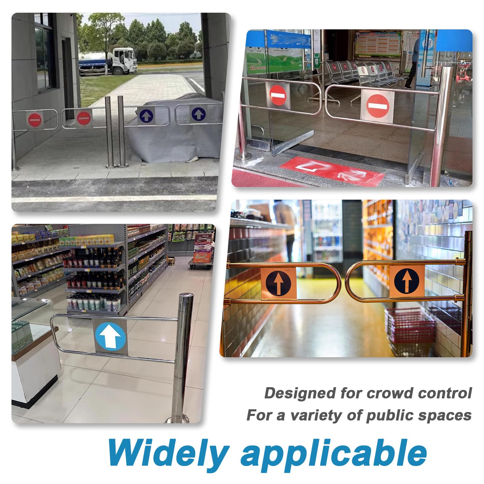 Cancello di sicurezza per ingresso supermercato, cancelletto di sicurezza universale per magazzini, dimensioni disponibili, materiale in acciaio inossidabile, per supermercati, biblioteche e negozi