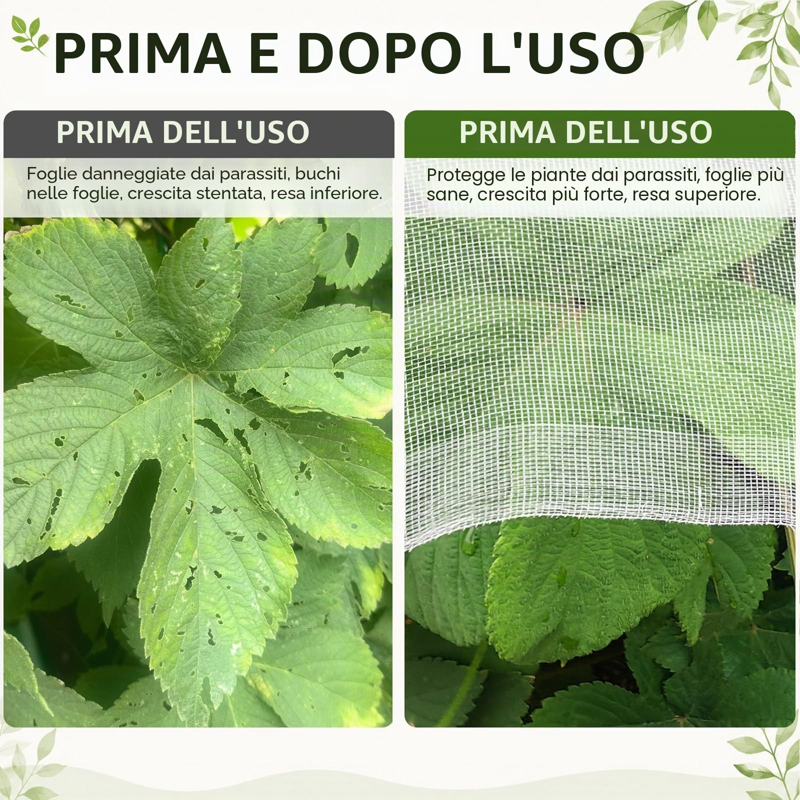 6 m x 7,6 m zanzariera insetti uccelli maglia fine barriera caccia tenda giardino schermo rete per proteggere le vostre piante frutta fiori