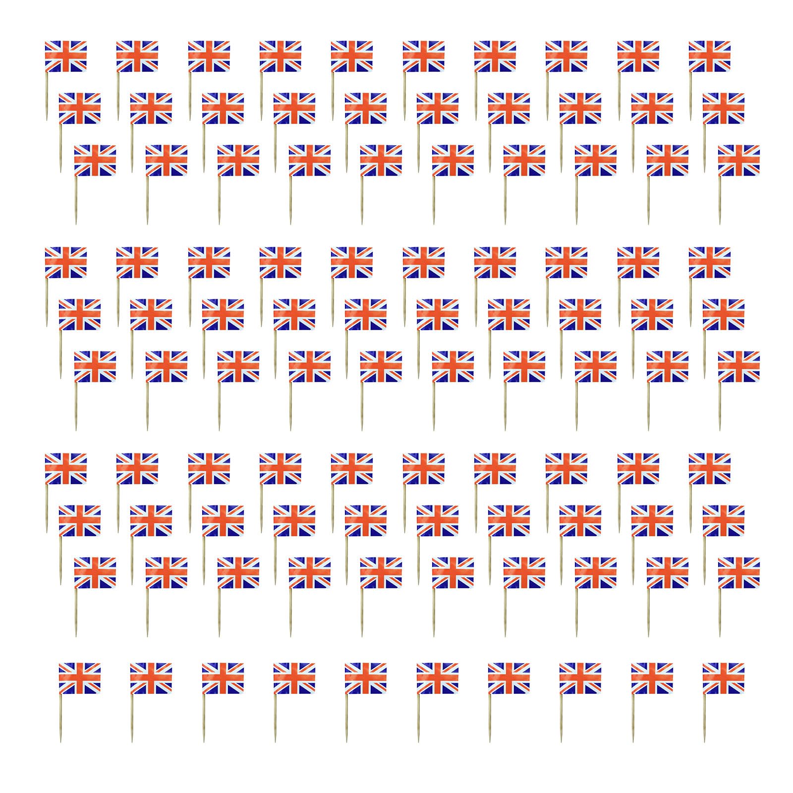 Jazuaiao 100Pcs Colorful International Flag Toothpicks Cake Picks Cupcake Decoration for Sports Event and Football Themed Parties Flag Picks