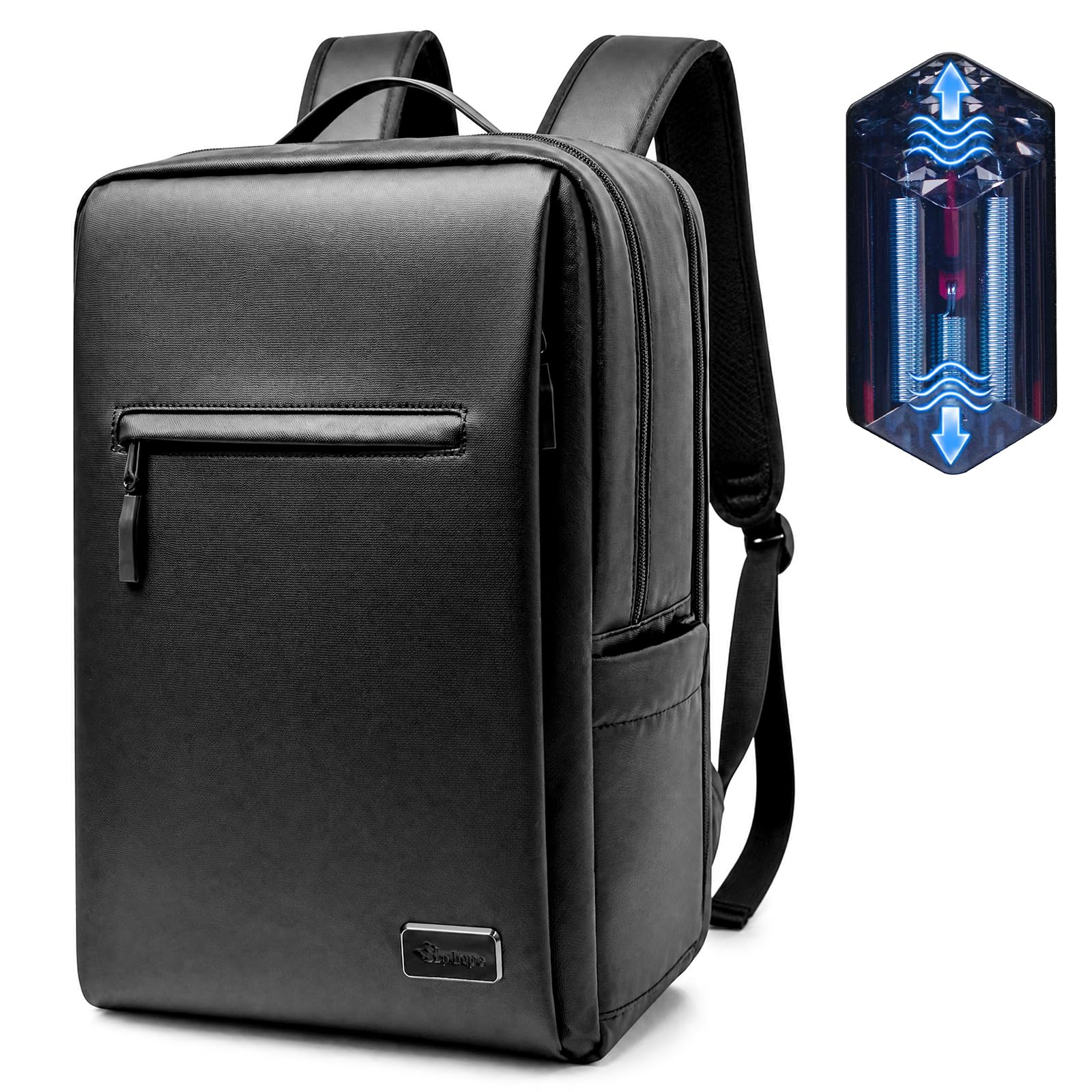 Hp hope Ergonomischer Laptop Rucksack Business, 26L Wasserdichter Kratzfester Arbeitsrucksack Herren mit Feder-Entlastungssystem, Geeignet 15,6-Zoll-Laptops für Geschäft Schule Reisen und Büro