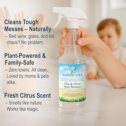 Miniatura 4 de Oxy Citrus - Removedor de manchas y limpiador multiusos  Spray de limpieza multiusos a base de plantas, perfecto para colchones, alfombras, suelos,