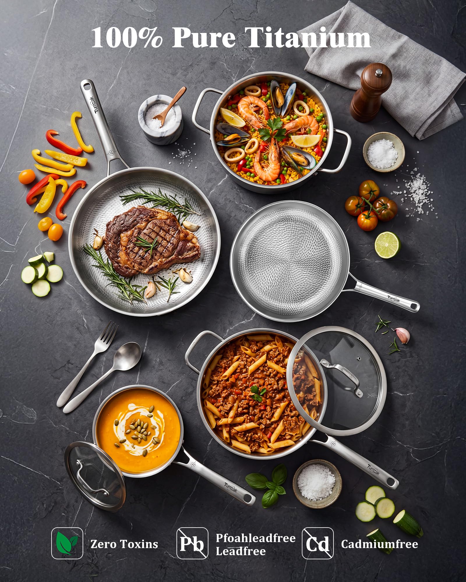 Titanium Pans - Non-Stick, PFAS-Free Cooking -8 Titanium Pans - Non-Stick, PFAS-Free Cooking -8