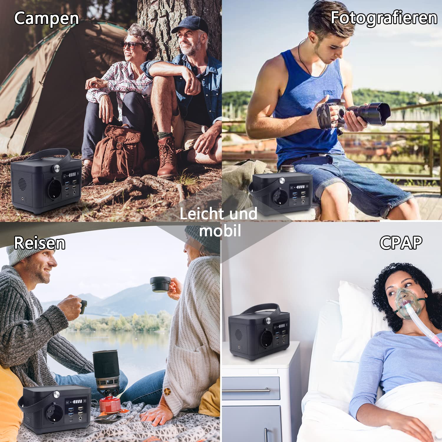 SBAOH Tragbare Powerstation 88.8Wh Tragbares Netzteil 24000 mAh / 3.7 V Lithiumbatterie,Stromversorgung, Solargeneratoren für Camping, Autofahrten, Notstrom