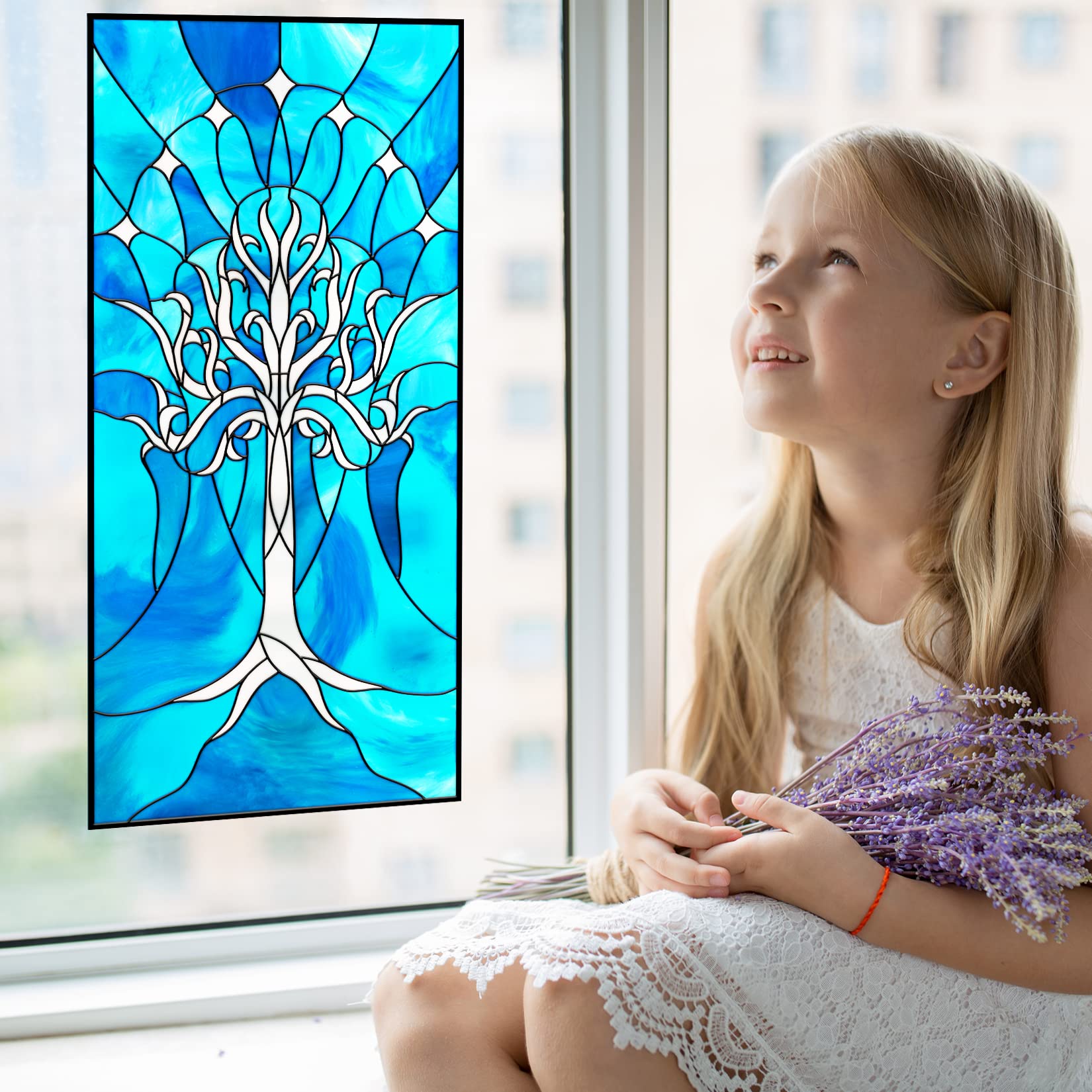 LOTR White Tree Stained Glass Window Film (11