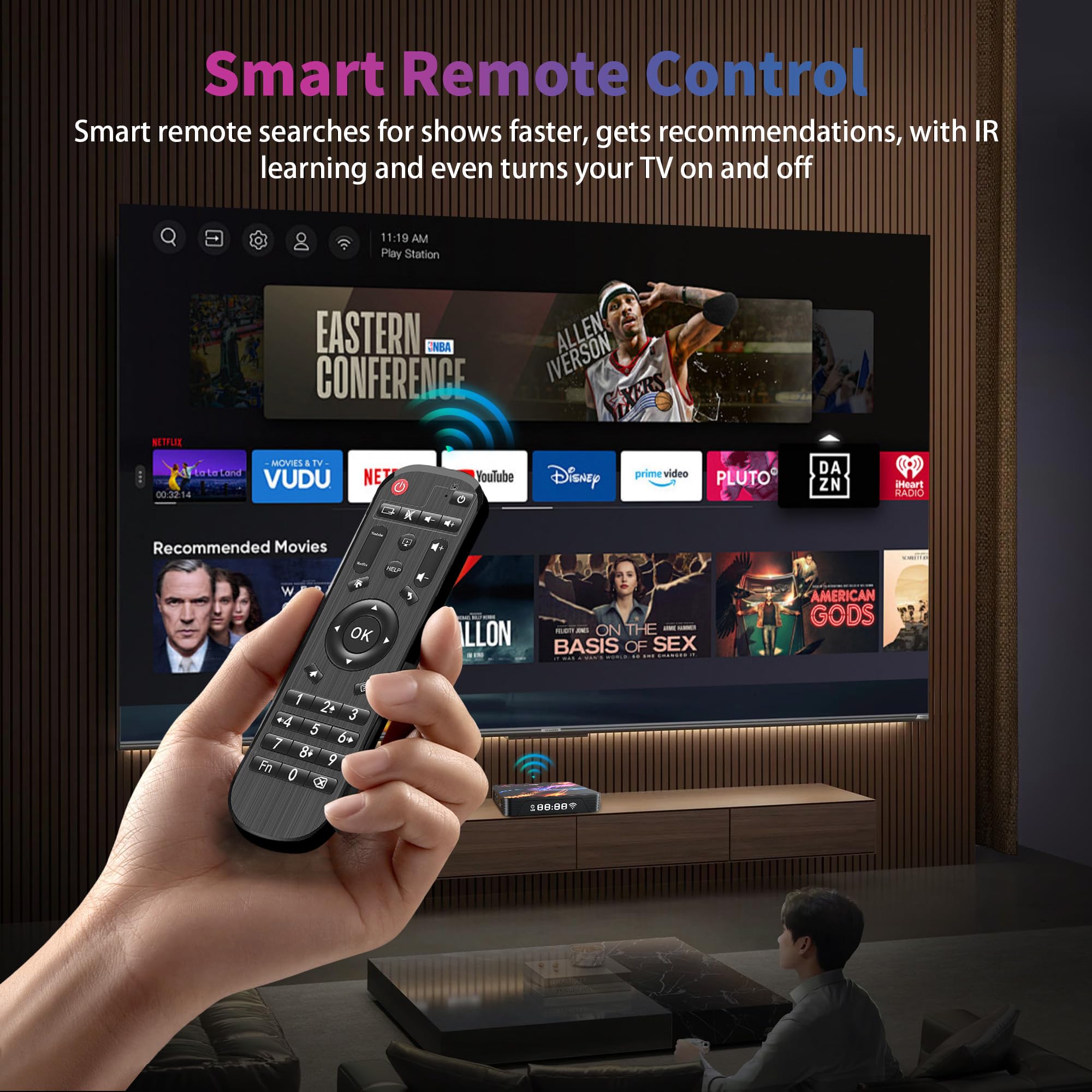 RUPA 8K Android TV Box 14.0, 2026 Ultimo TV Box Android RAM 4G ROM 64G Rockchip RK3528 WiFi6 Enternet 10/100M Bluetooth 5.0 HDR10 HDMI2.1 3D HD Smart TV Box Client di Streaming Multimediale PRO14 MAX