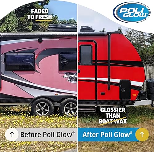 Miniatura 6 de Poli Glow Kit básico restaurador completo de fibra de vidrio para barcos, casas rodantes y más. Todo lo necesario para un barco o RV de 25 pies.