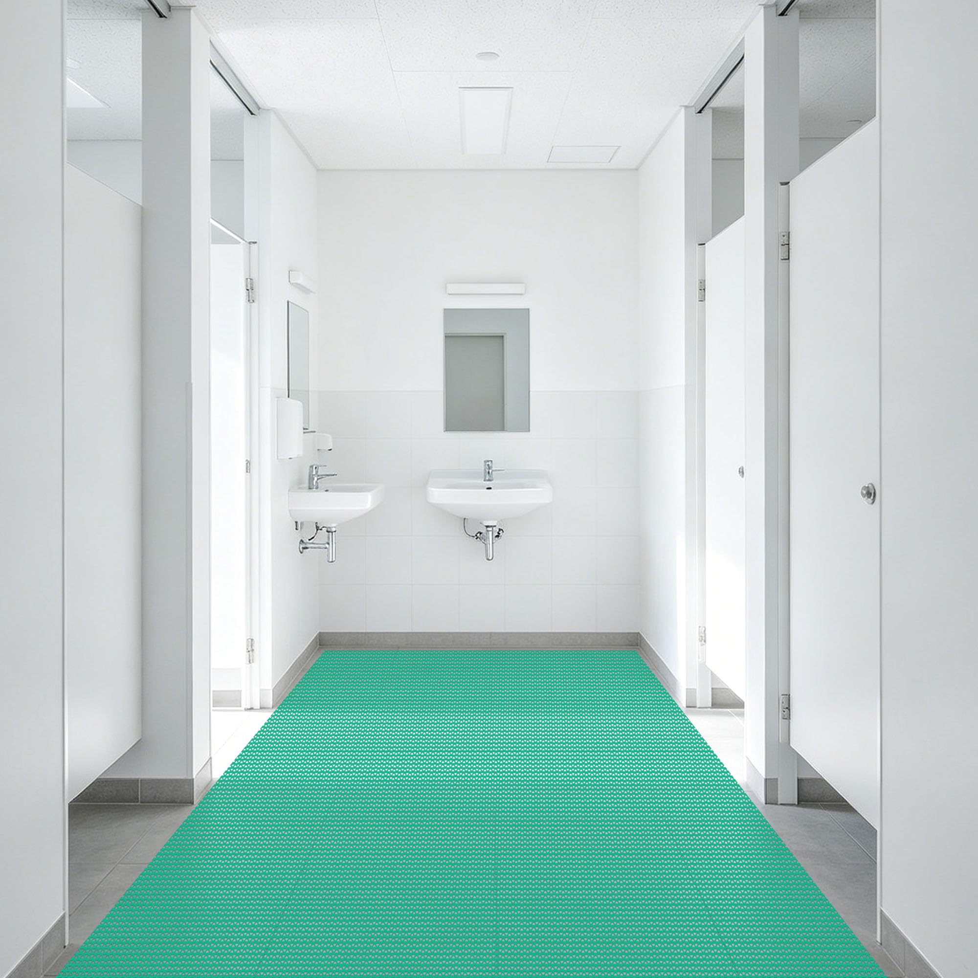 Tappetino Antiscivolo in PVC 110 x 110 cm con Drenaggio Tappetino Antiscivolo Cavo in PVC Facile da Pulire per Ambienti Umidi, Piscina, Lavanderia, Verde