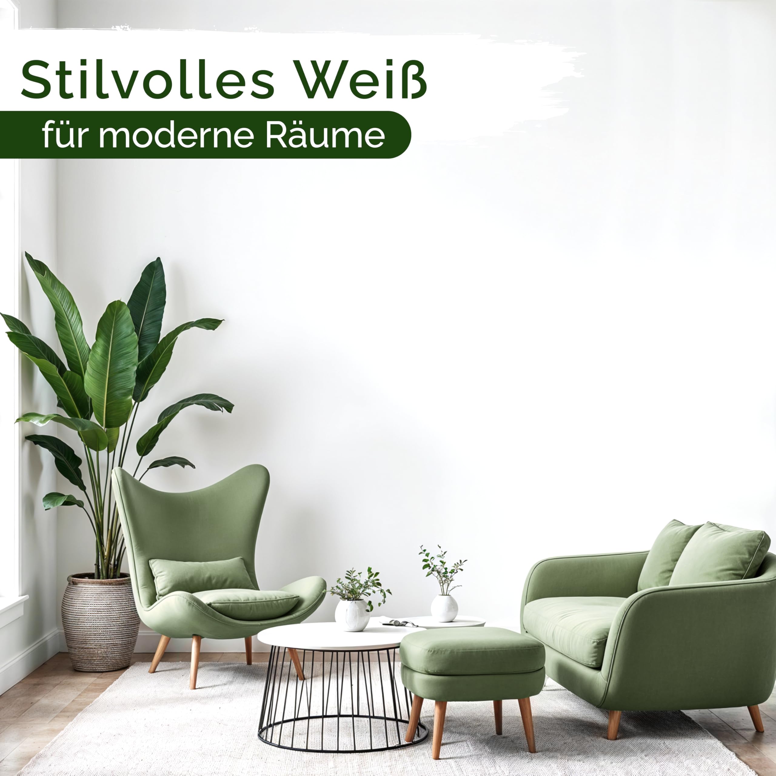 Wandfarbe Weiß matt 10 L – Pure White