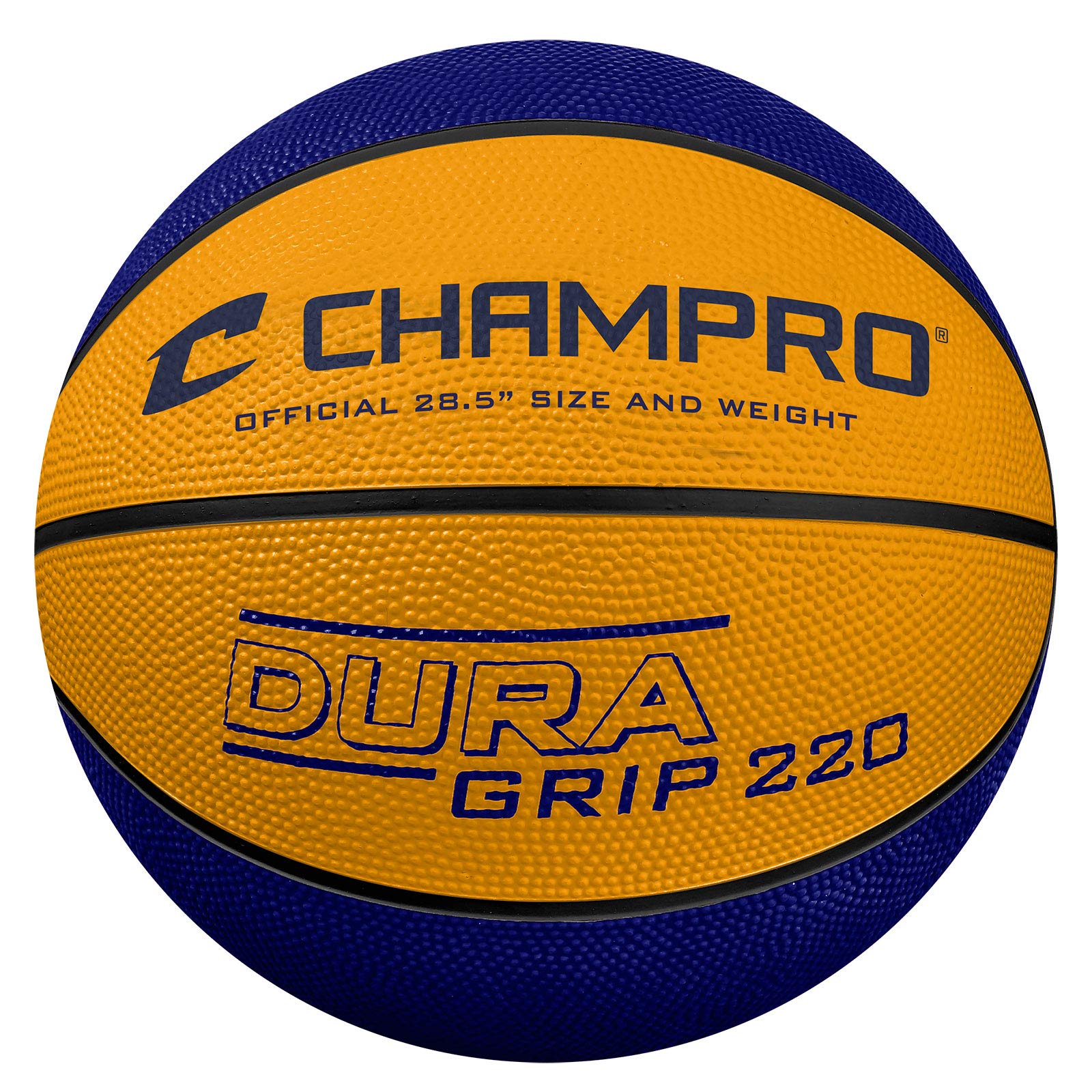 CHAMPRO Rubber Basketball, Purple/Gold, Size 28.5