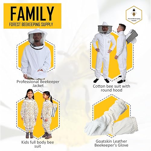 Miniatura 4 de Chaqueta de abeja con velo - Chaqueta de lona natural con cintura y puños elásticos, cremalleras de latón YKK, 3 bolsillos utilitarios. Capucha