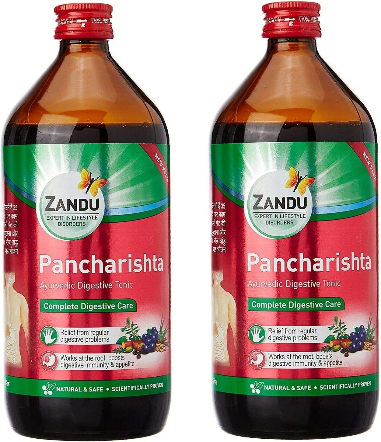 Zandu Pancharishta 450 ml Pack of 2 Digestion Ayurvedic Digestive Health Tonic