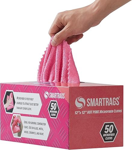 Miniatura 3 de Arkwright Smart Rags in Box - Paquete de 50 paños de limpieza de microfibra sin pelusas, sin arañazos ni rayas, toallas de lavado dispensables para