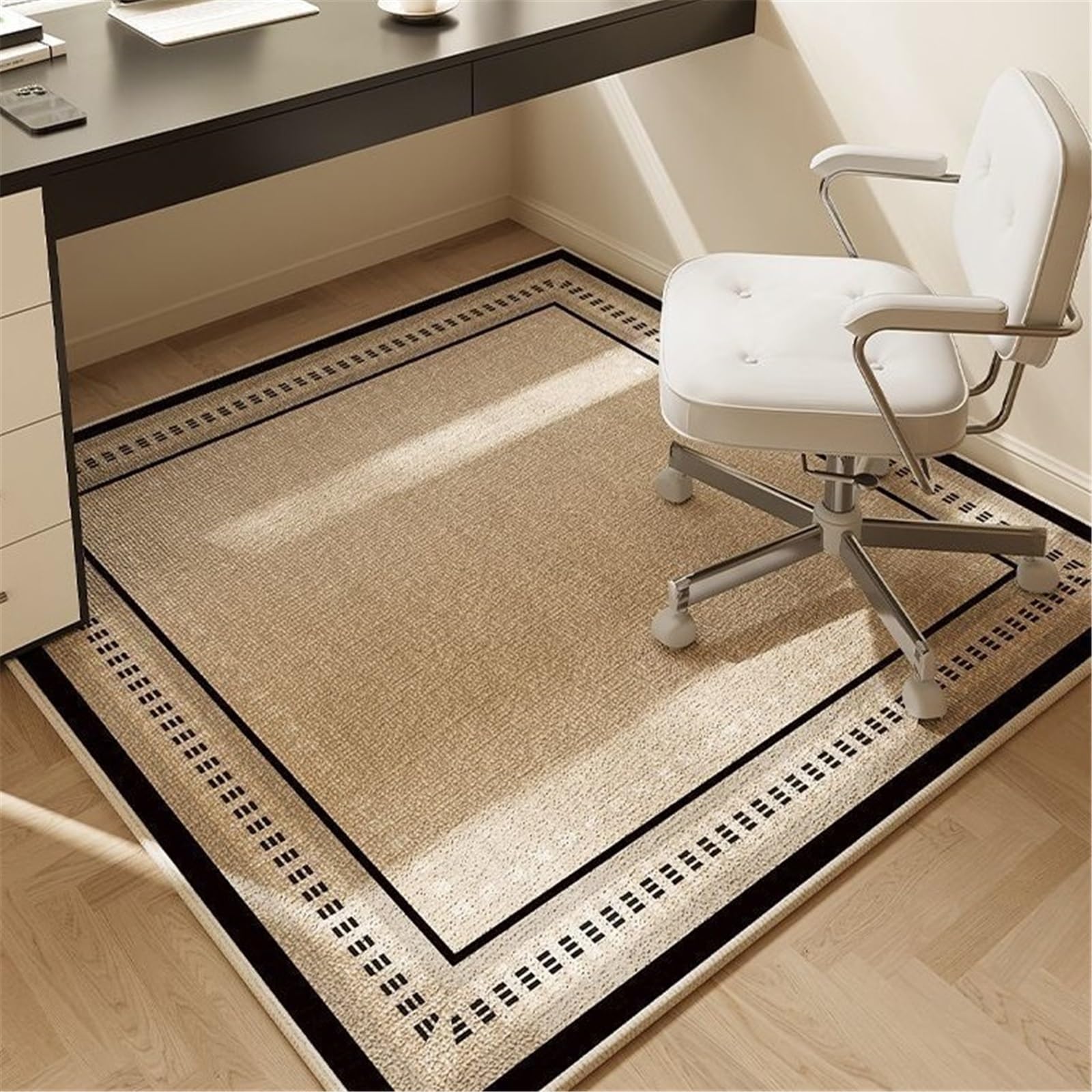 Robuste Bürostuhlmatte für Teppich- und Hartholzböden, rutschfeste Silikonbasis, langlebige Schreibtischunterlage für Zuhause und Büro, 100 x 120 cm, perfekt für Wohnungen und Schlafsäle