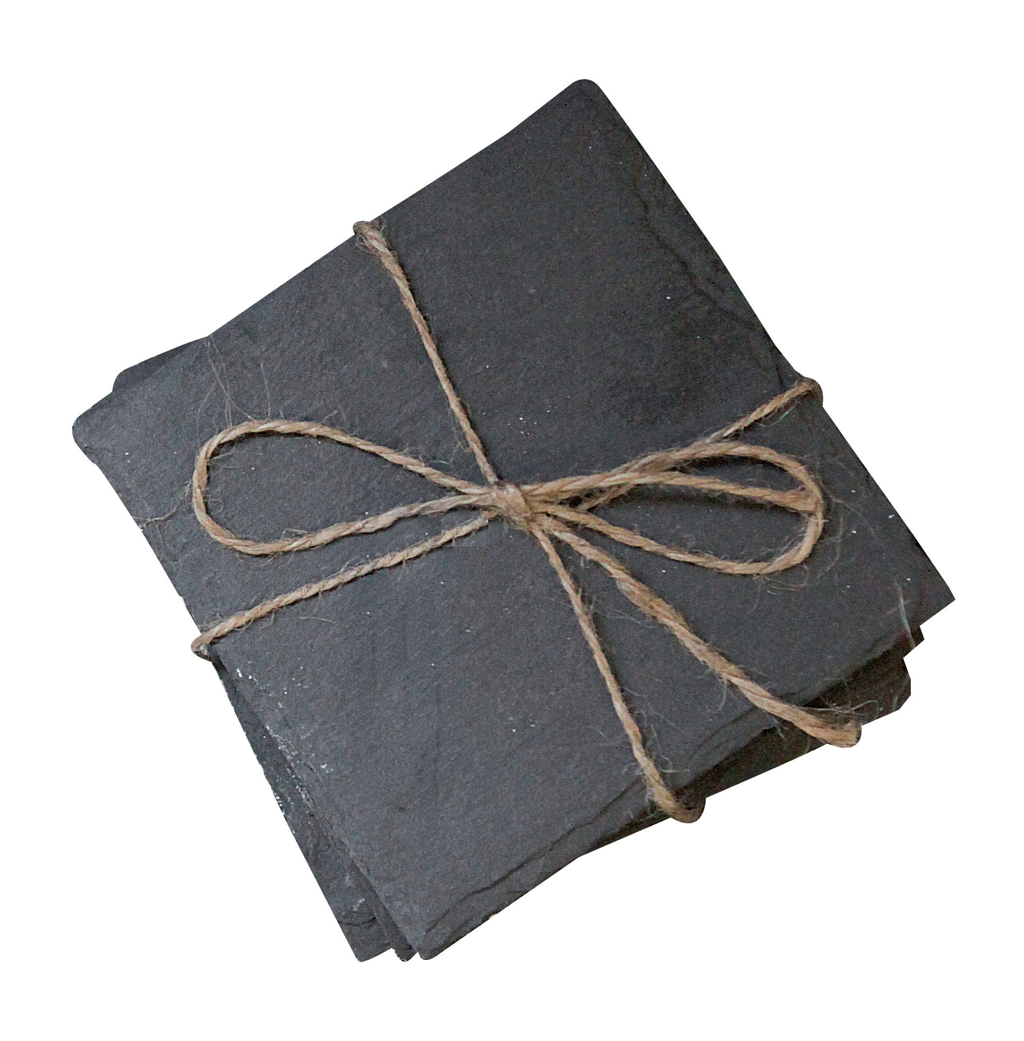 Creative Co-Op Slate Coaster Set