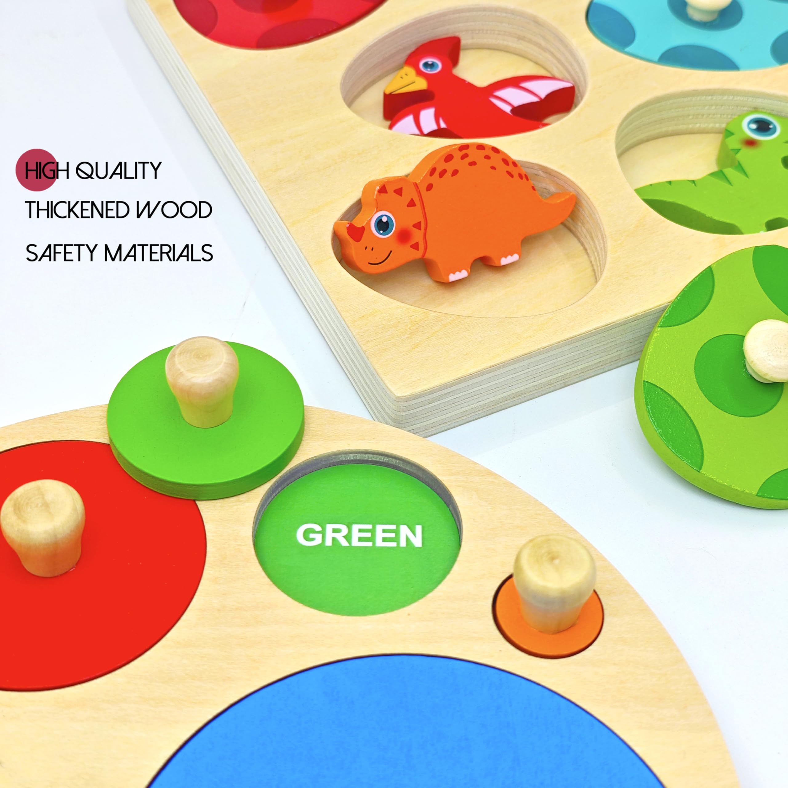 Dinosaur Egg Dinosaur Peg Puzzles Wooden Toys For 1 2 3 Year Old Boys ...